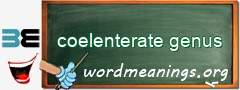 WordMeaning blackboard for coelenterate genus